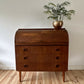 Mid Century Teak Swedish Rolltop Bureau By Egon Ostergaard