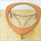 Vintage coffee table teak Nathan glass top mid century danish design