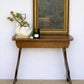 Vintage Oak Side Table | Primitive Lamp Table | English Country