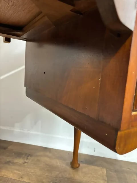 Vintage Austin Suite Walnut Dressing Table with Triple Mirror