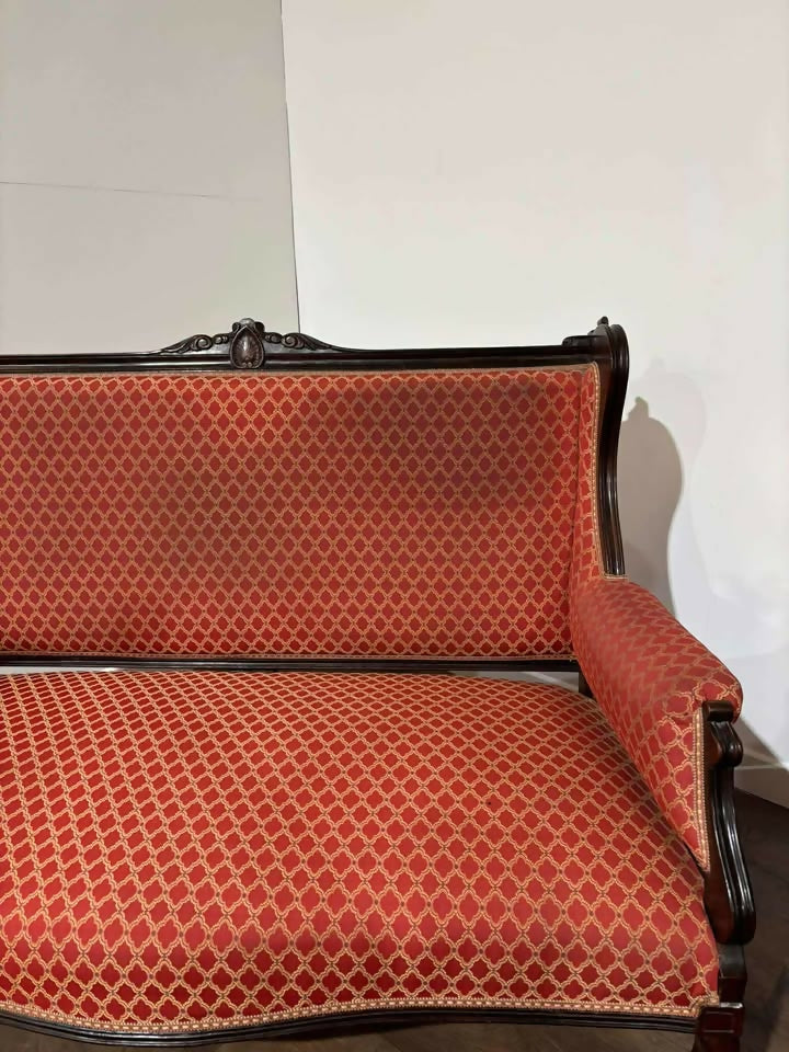 Edwardian Upholstered Mahogany Framed Salon Suite