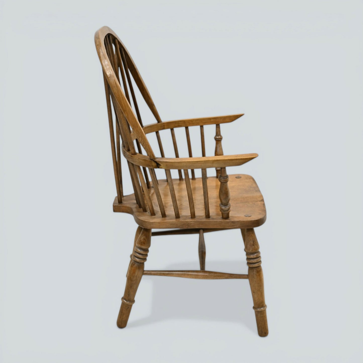 Stick Back Windsor Chair Elm and Beech Antique Bow Back Carver FREE UK Delivery*