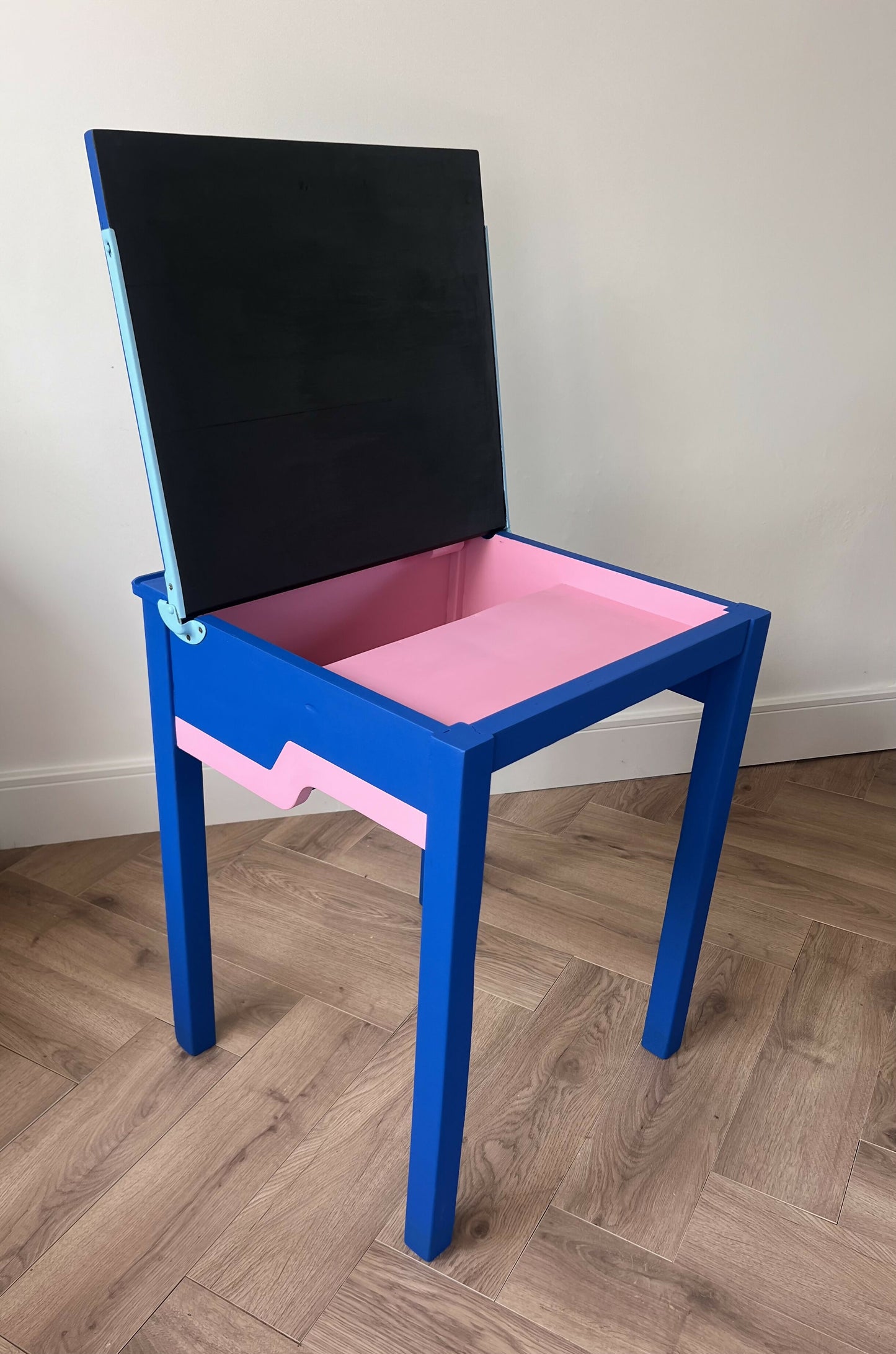 Upcycled Vintage School Desk | Chalkboard Lid & Storage Compartment | Kids Desk