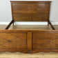 Bed Vintage French Louis XVI Oak King Size Bed Frame Carved Headboard LOT 6383
