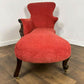 Victorian Mahogany Framed Chaise Longue with High Back and Elbow Rest