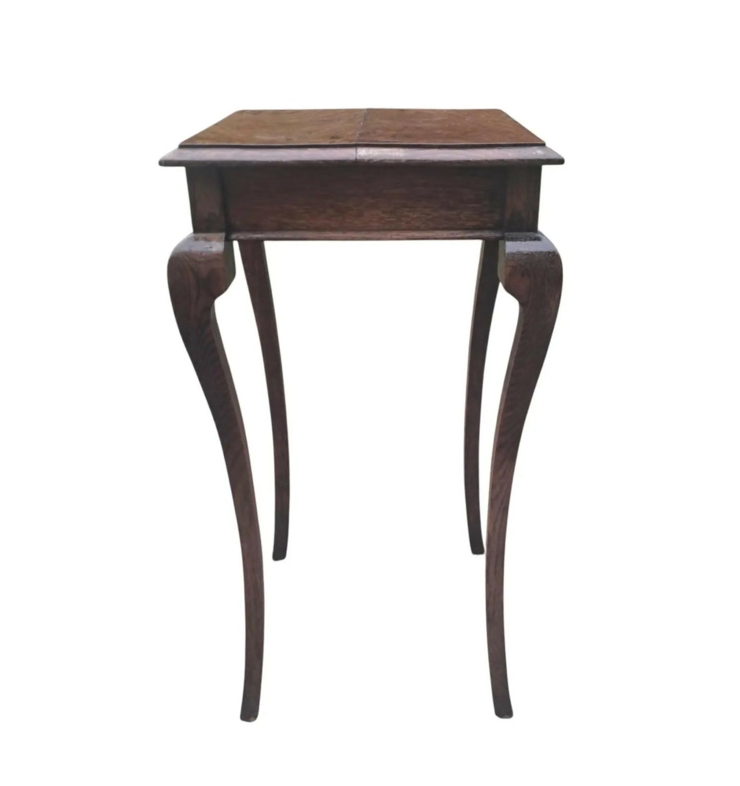Antique Oak French tall side table