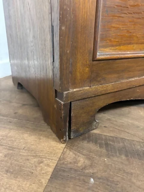 Edwardian Oak Double Wardrobe
