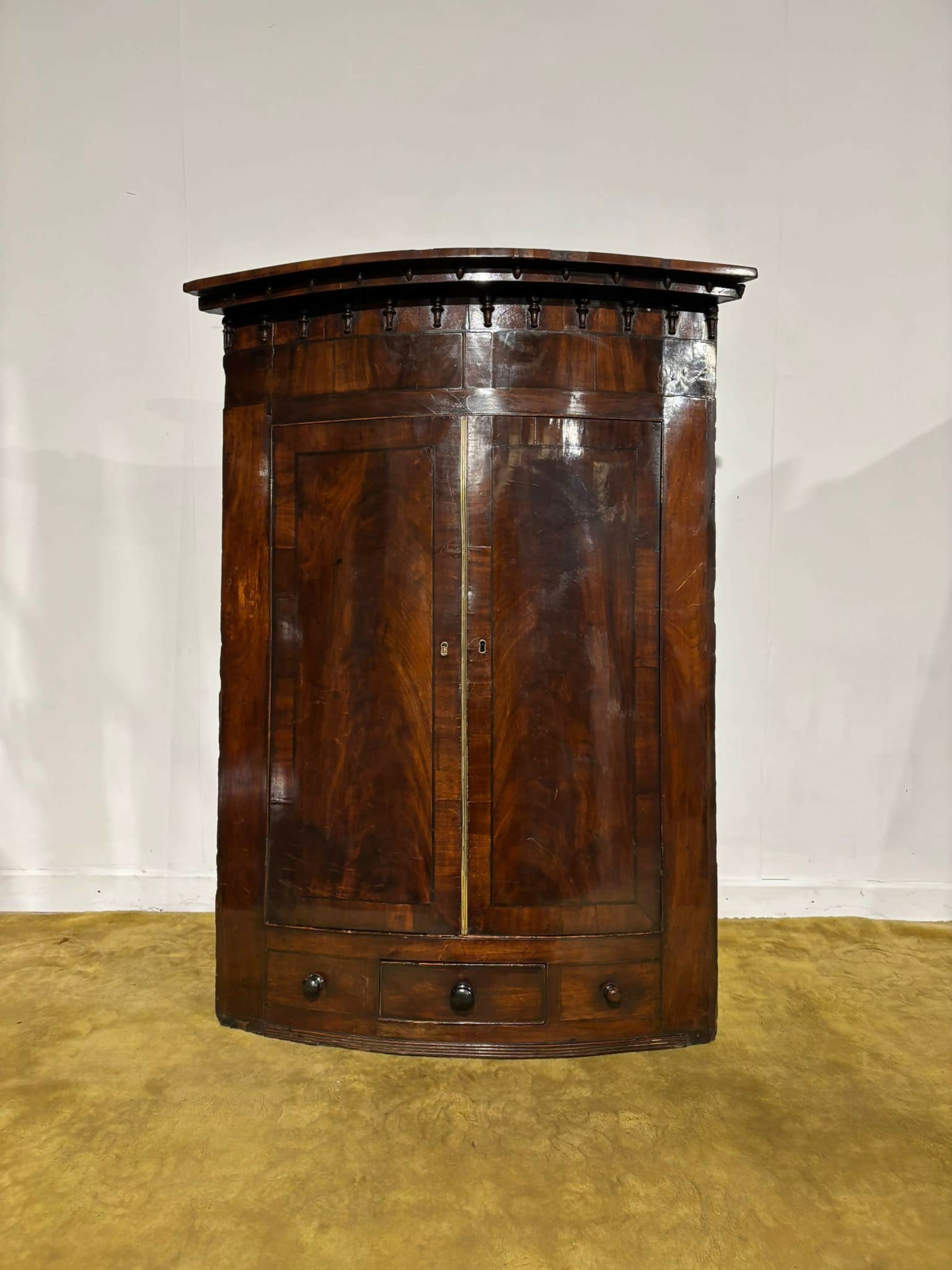 George III Mahogany Corner Cupboard0