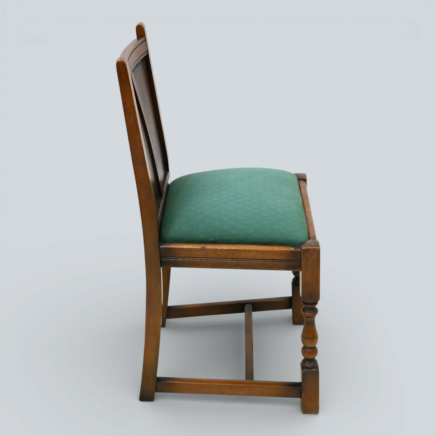 4 Old Charm Style Dining Chairs Oak Green Drop In/On Seats FREE UK Delivery*