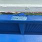 Lloyd loom 1950s storage box/ ottoman blue with William Morris style velvety feel too. Completely newly restored