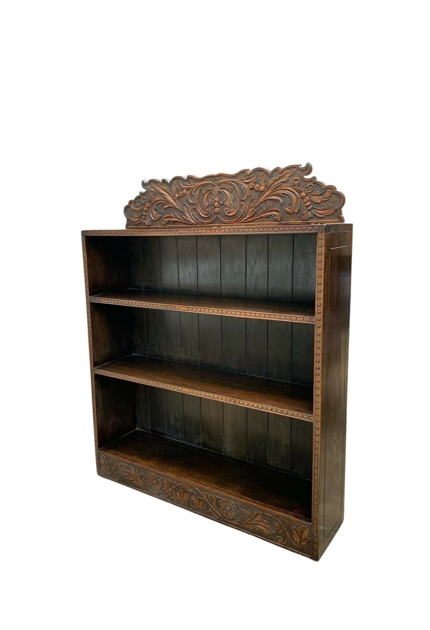 Impressive Mid-19th Century Oak Open Bookcase