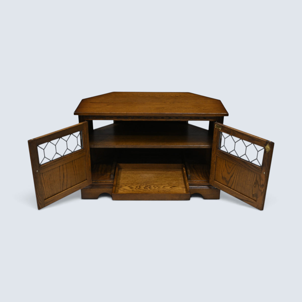 Old Charm Corner TV/Video Cabinet Light Oak Finish Model 2264 FREE UK Delivery*