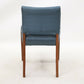 3 Retro Teak Chairs Blue/Teal Upholstery Scandinavian Style FREE UK Delivery. SBR8497/2710C