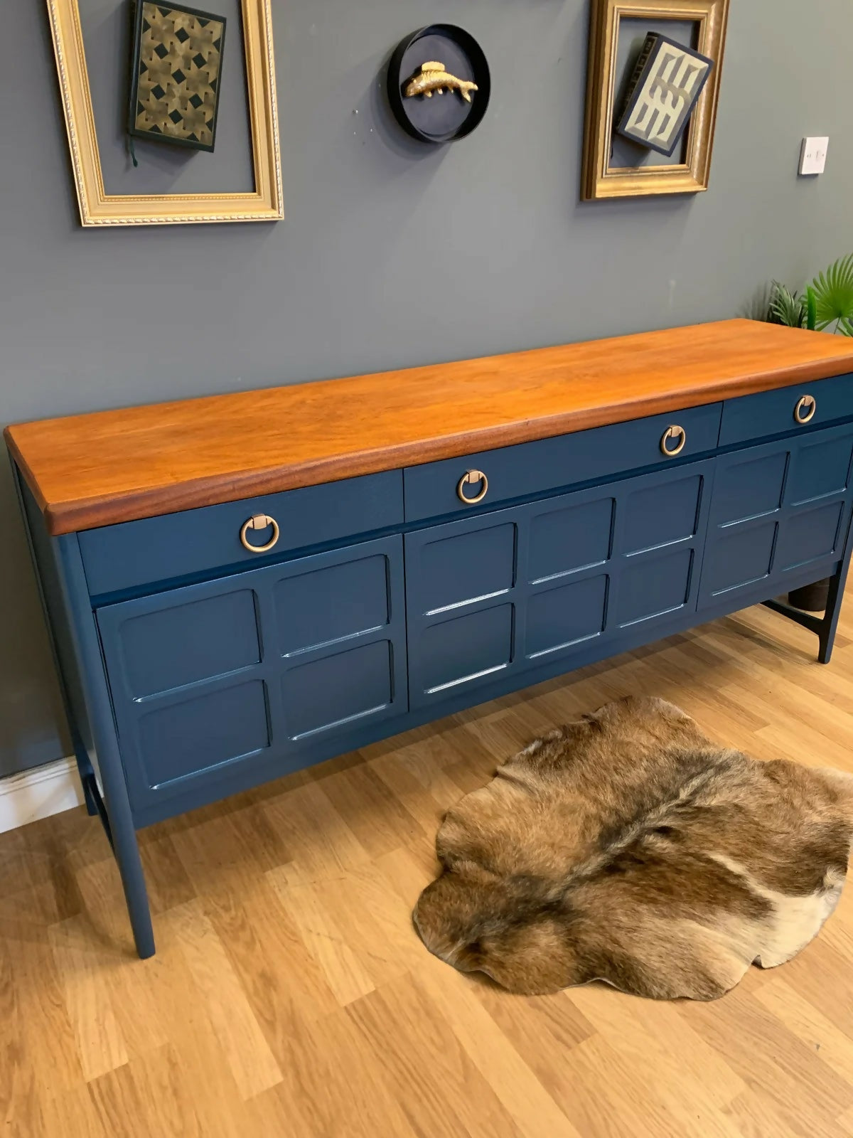 Hauge blue Nathan teak sideboard