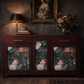 Statement floral oak sideboard