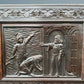 A Late Victorian Carved Oak Box Settle / Hall Bench