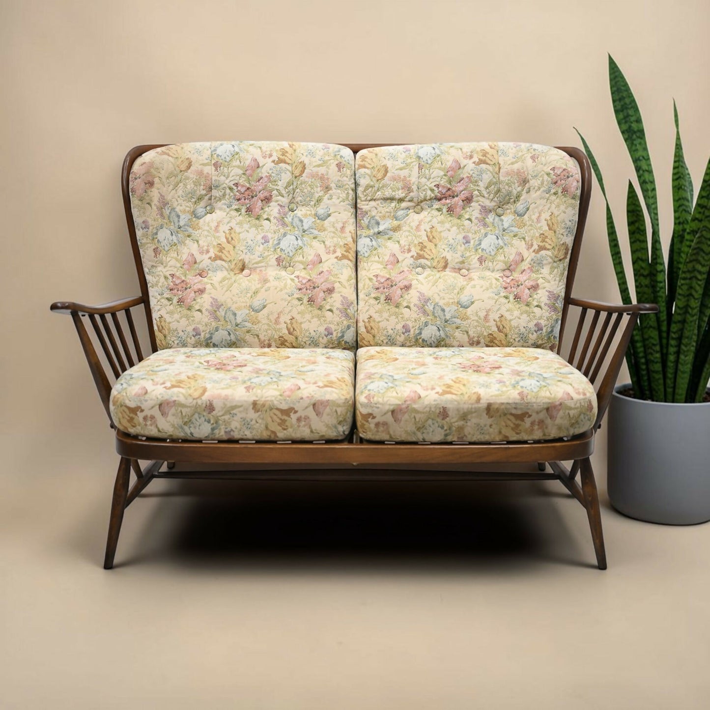 Ercol Springtime 2 Seater Sofa Original Ercol Upholstery #914/2 FREE UK Delivery