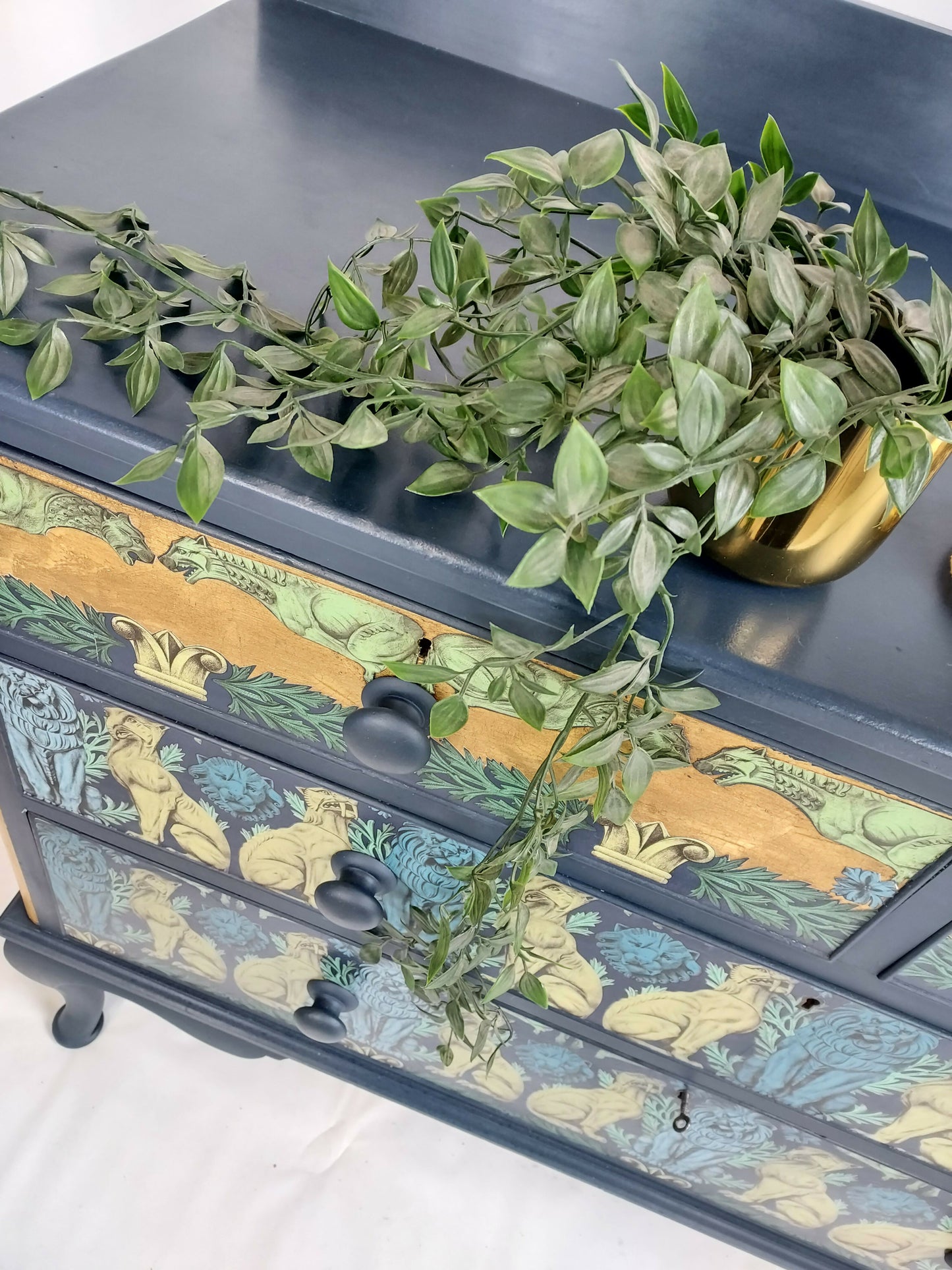 Stunning decorated chest of drawers - gothic creatures design