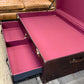 XXL Chestnut Brown Saddle Leather Reception Storage Trunk