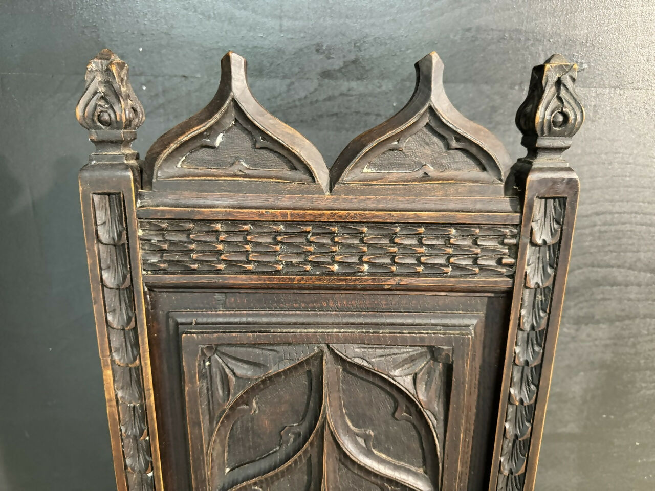 Carved Oak Wainscot Arm Chair