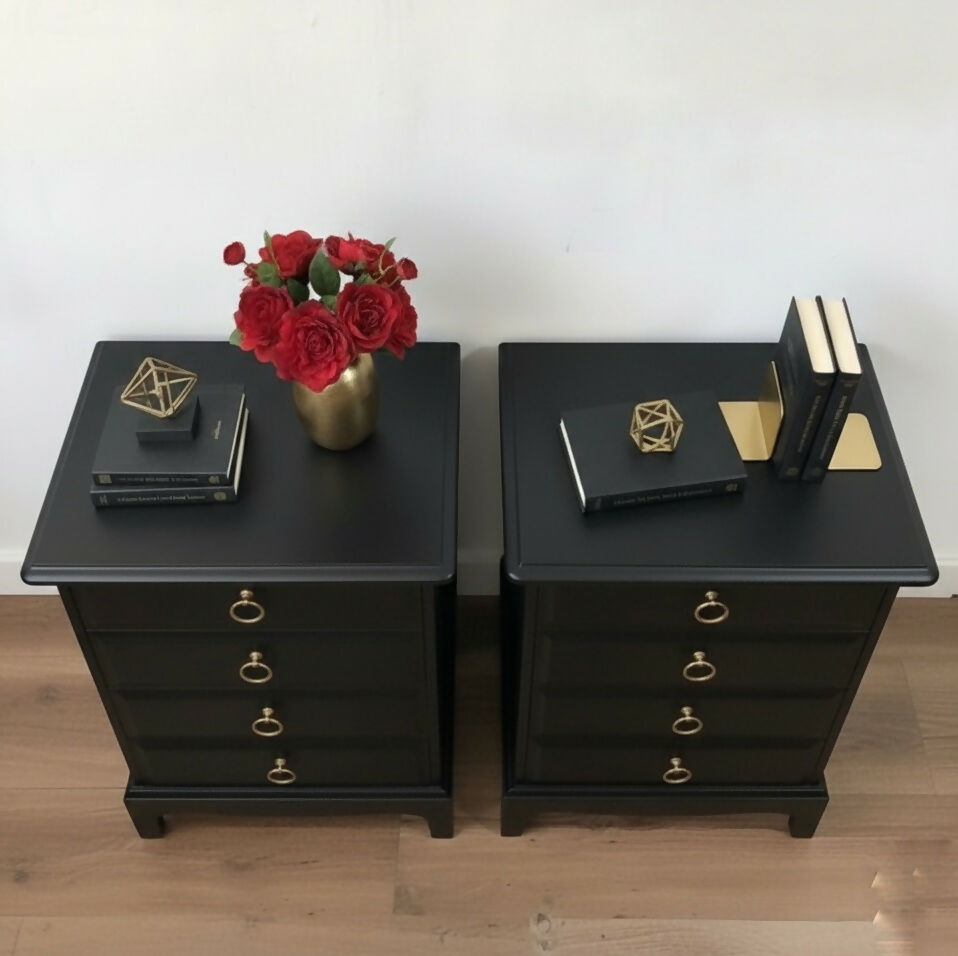 Stag minstrel black bedside cabinets