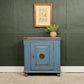 Antique Pine Larder Cupboard - Pie Safe/ Meat Safe - Painted Blue