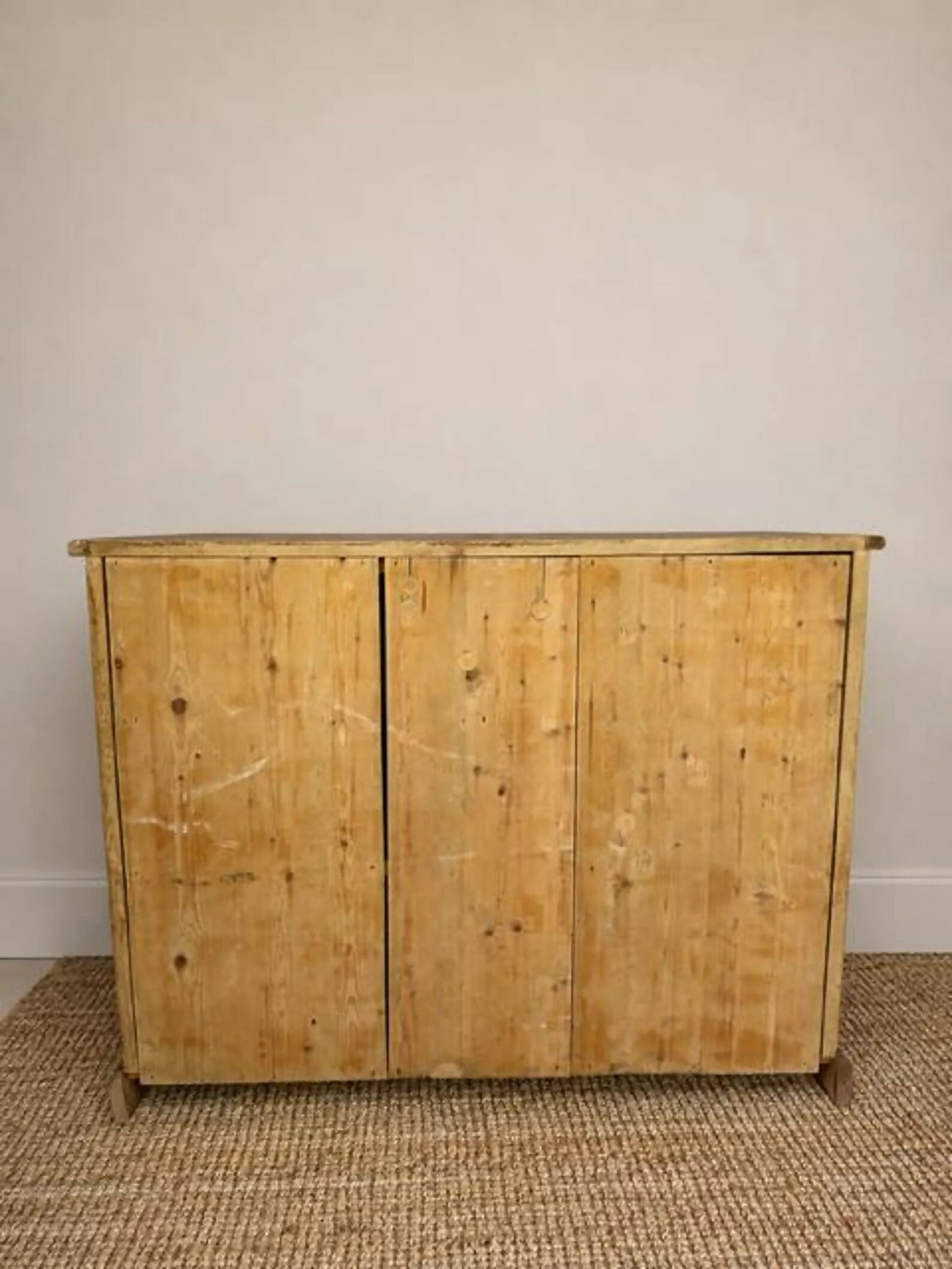 Vintage Pine Cupboard Sideboard | Housekeeper Cupboard | Kitchen Storage Cabinet | Hall Console | Rustic Sideboard