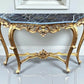 French Rococo Gilt Serpentine Console Table