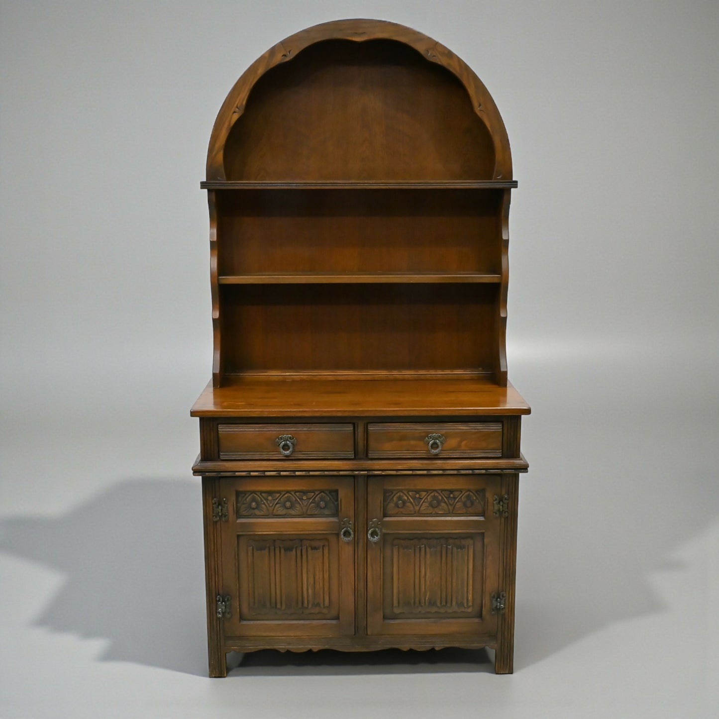 Old Charm Oak Dutch Dresser 2 Drawer 2 Door Dome Top 2 Piece FREE UK Delivery*. SBR11077/2210E