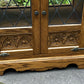 A WOOD BROTHERS OLD CHARM VINTAGE CARVED OAK TV MEDIA CABINET / STAND