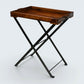 Mahogany Butlers Tray / Fold Away Side Table Iron Frame with FREE UK Delivery*