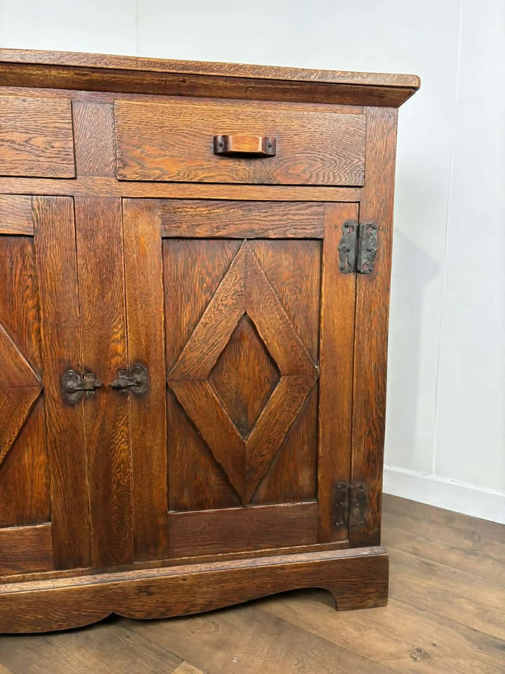 Arts & Crafts Style Oak Cabinet