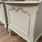 French Louis style bedside cabinets