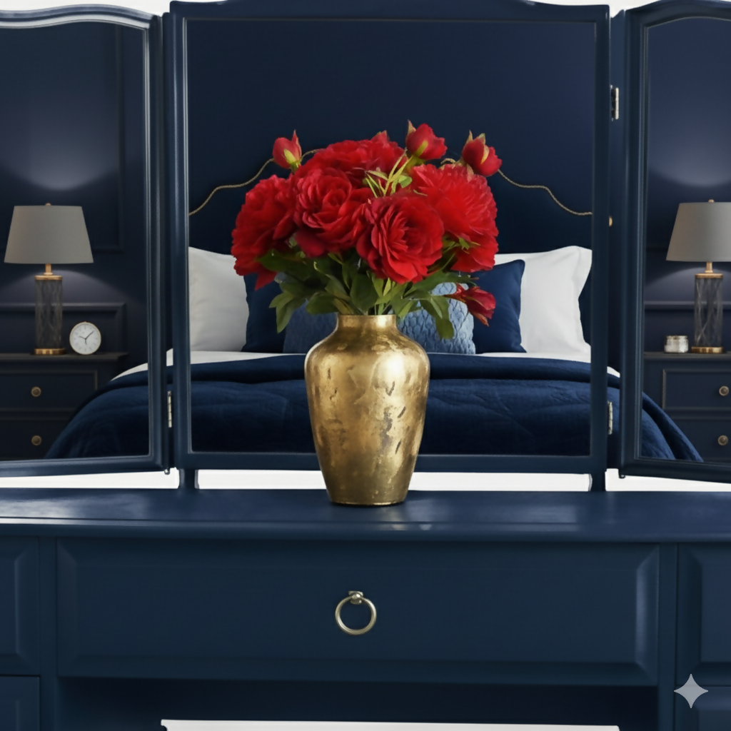 Stag minstrel navy blue dressing table