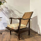 Vintage Beech-Framed Reclining Chair z