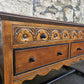 Vintage Chest Of Drawers Oak Tallboy Cabinet Three Drawer Chest With Ebonised Detailing