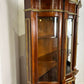 Serpentine Display Cabinet with Italian Marquetry – Glazed Top & Cupboard Base
