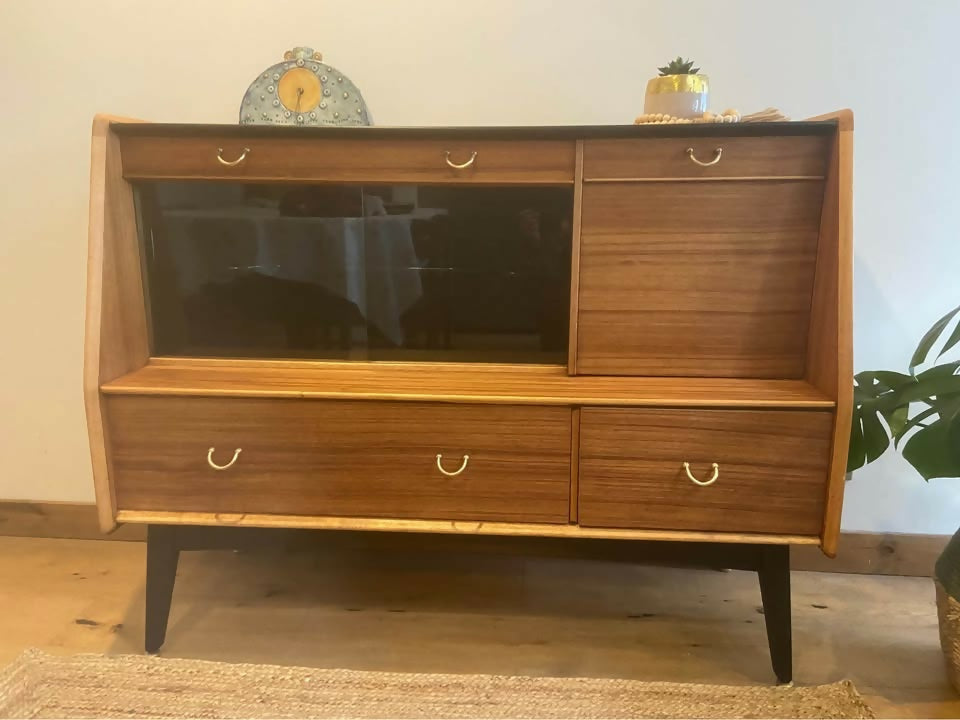 Vintage G Plan Tola and Black Sideboard
