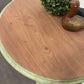 Round Green Stone Effect Occasional Side Table
