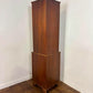 Reproduction Walnut Glazed Corner Display Cabinet