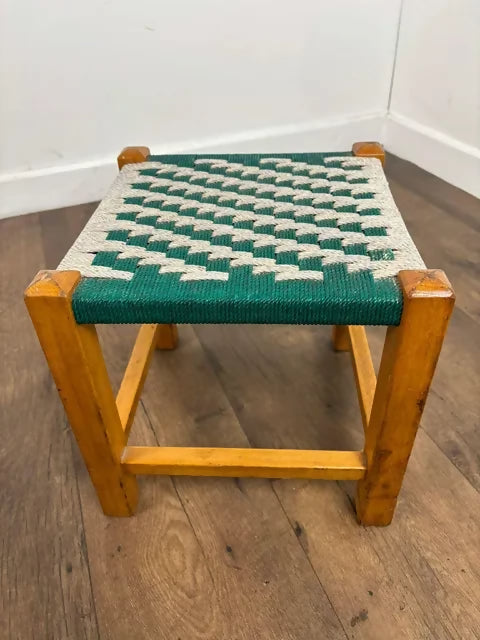 Vintage Oak Framed Stool