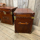 Vintage storage trunks - custom made chests - English antique leather