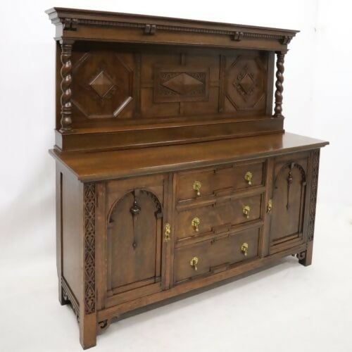 Jacobean Style Sideboard/Livery With Raised Back By Webber FREE UK Delivery