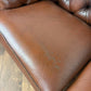 Thomas Lloyd Brown Leather Chesterfield Style Sofa