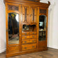 Edwardian Walnut Triple Compactum Wardrobe