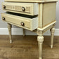 Pair of Bedside Tables Vintage French Shabby Chic Nightstands Cabinets LOT 6228