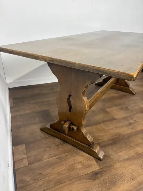 Vintage Oak Refectory Style Dining Table