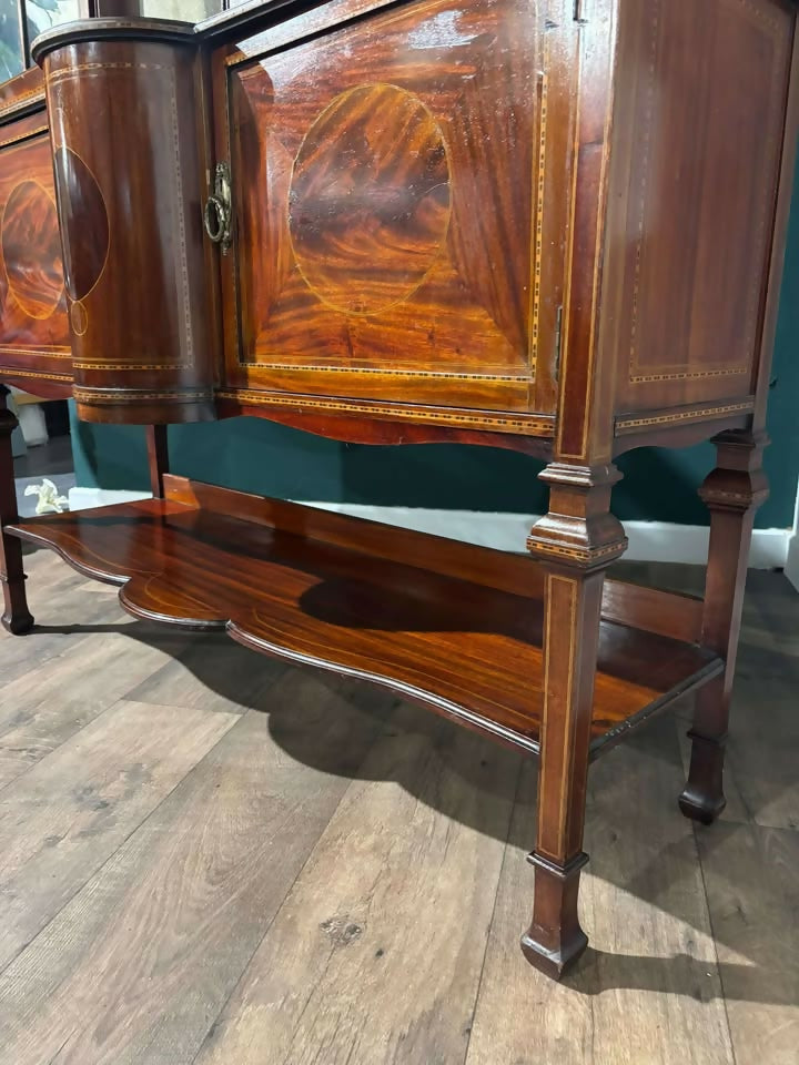 Edwardian inlaid mahogany display cabinet77