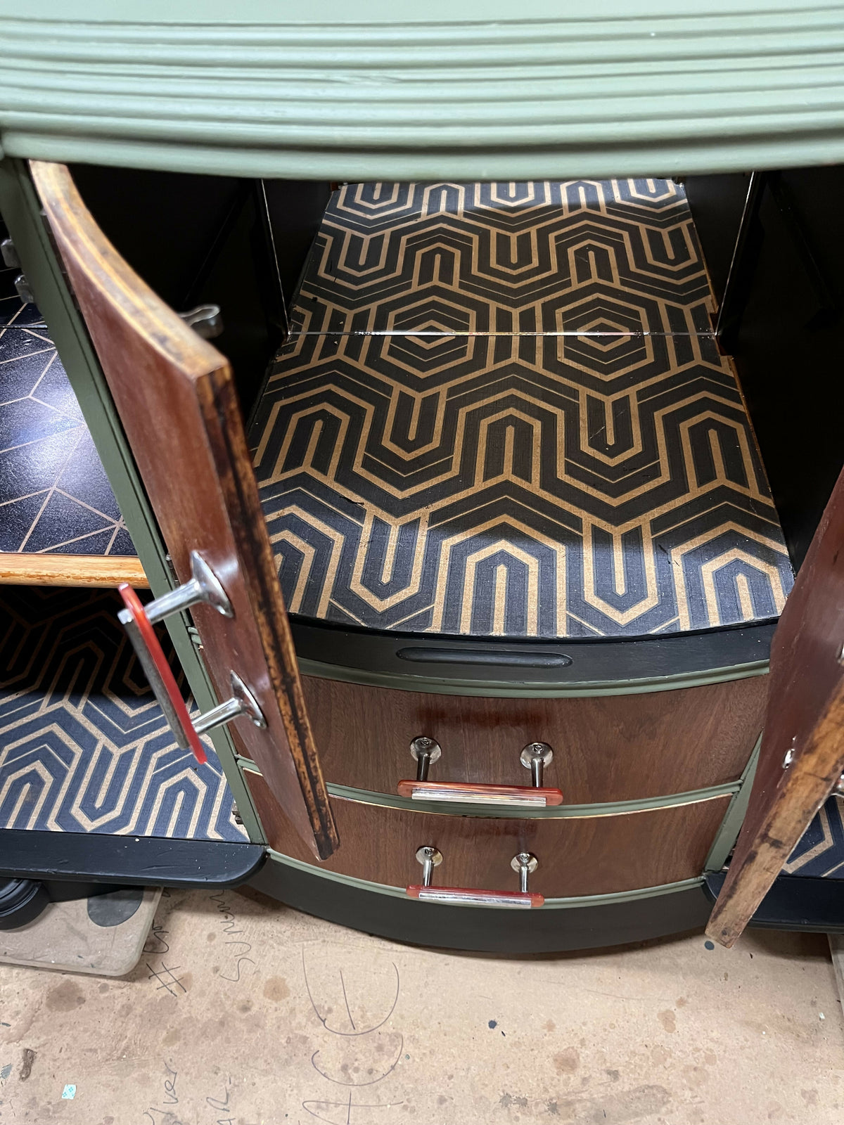 Art deco cocktail cabinet