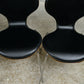 4 Dwell Bentwood Dining Chairs - Black Leatherette Seats - MCM Style